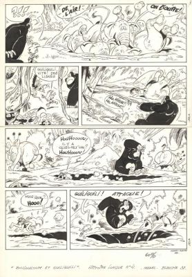 Mazel | Planche originale N°38 - S.O.S. jungle ! - Boulouloum et Guiliguili (Les jungles perdues) | Daniel Maghen