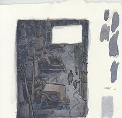 Juanjo Guarnido | Blacksad, Tome 2, Artic-Nation, Recherche de case, case n°2 planche 31 | Galerie 9ème Art