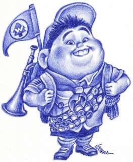 Joan Vizcarra | Rusell - Up (2009) - Original Drawing - Joan Vizcarra Signed - Pen Art - Original Artwork | Catawiki