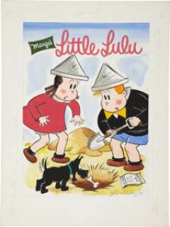 John Stanley Marge‘s Little Lulu #61 Cover Re-Creation Original Art (1989). This colorful re-creation of a -