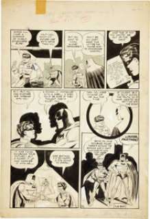 Bob Kane, Jerry Robinson, and George Roussos Batman #13 "The Batman Plays a Lone Hand" page 13 - | Heritage