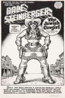 Robert Crumb Big Ass Comics #1 "Dale Steinberger the Jewish Cowgirl" Splash Page 1 Original Art (Rip - | Heritage