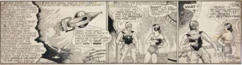 Dick Calkins Buck Rogers in the 25th Century Daily Comic Strip Original Art (John F. Dille Co., 1935). The year -