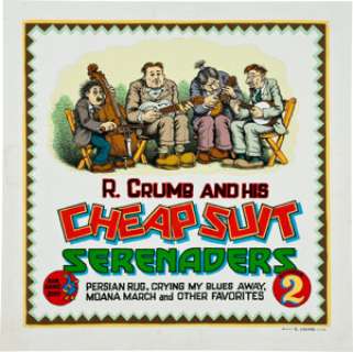 Robert Crumb R. Crumb and his Cheap Suit Serenaders Number 2 Album Cover Original Art (Blue Goose, 1976). While - | Heritage