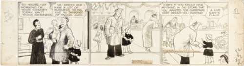 Frank King Gasoline Alley Daily Comic Strip Original Art dated 12-16-35 (Chicago Tribune, 1935). Skeezix‘s -