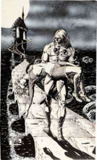 Tim Conrad Savage Sword of Conan #10 Frontispiece Illustration Original Art (Marvel, 1973). Conrad combines the -