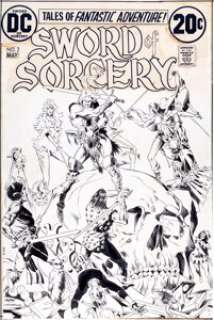 Howard Chaykin and Bernie Wrightson Sword of Sorcery #2 Fafhrd and the Gray Mouser Cover Original Art (DC, 1973). In -