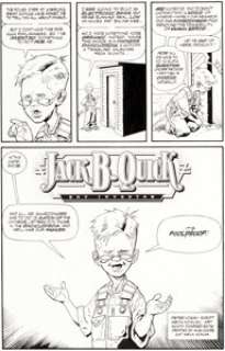 Kevin Nowlan ABC A-Z: Tom Strong and Jack B. Quick Complete 6-Page Story Original Art (DC, 2005). Young Jack B. Quick -