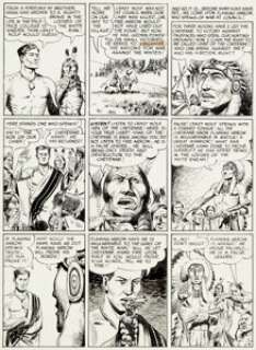 John Severin Two-Fisted Tales #38 "Warpath" Page 4 Original Art (EC, 1954). John Severin‘s uncanny -