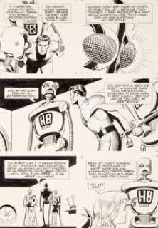 Russ Manning Magnus Robot Fighter #1 Chief H-8 Robot Page 20 Original Art (Gold Key, 1963). "From the sea -