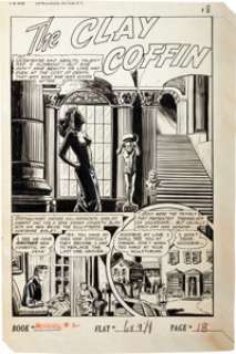 Ken Battefield (attributed) Horrific #2 Complete 7-Page Story "The Clay Coffin" Original Art (Comic -