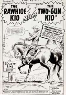Dick Ayers Rawhide Kid #40 Splash Page 1 Original Art (Marvel, 1964). This issue of Rawhide Kid is a -