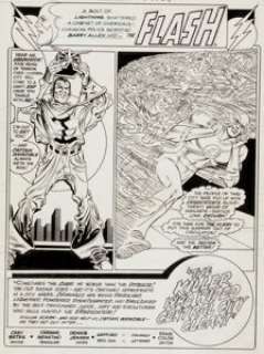 Carmine Infantino and Dennis Jensen The Flash #318 Page 1 Original Art (DC, 1983). The classic image of -