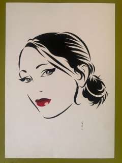 Minus, Walter | Minus, Walter - Dessin original couleur - Portrait de femme | Catawiki