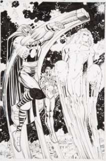 John Romita Jr. and Klaus Janson Thor #23 Splash Page 12 Original Art (Marvel, 2000). Firelord and the -