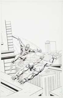 Thomas Frisano Nova #45 French Comic Cover Spider-Man Original Art (Editions Lug/Marvel, 1981). This -