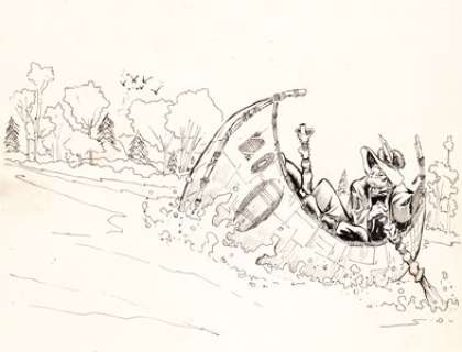 William Messner-Loebs Journey #11 Cover Original Art (Aardvark-Vanaheim, 1984).  William Messner-Loebs‘ Journey -