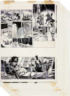 Luis Bermejo "The Micro-Buccaneers" Complete 9-Page Story Original Art (Warren, c. 1983). The -
