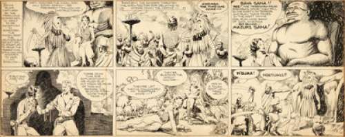 Alex Raymond Tim Tyler‘s Luck Partial Sunday Comic Strip Original Art dated 10-1-33 (King Features Syndicate, -