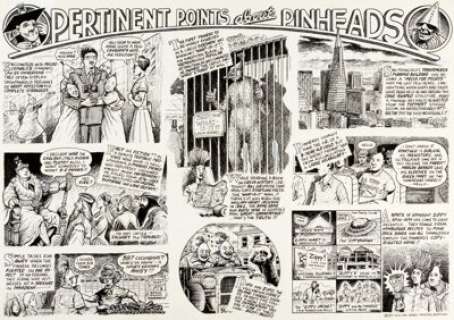 Bill Griffith Yow #1 Complete 2-Page Story Original Art (Last Gasp, 1978). Drawn on a single board, -