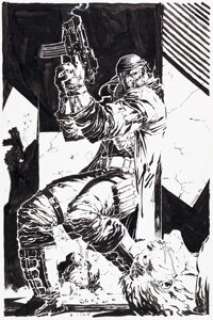 Jim Lee Deathblow #6 Cover Original Art (Image, 1994). A striking cover by master craftsman Jim Lee. If it -
