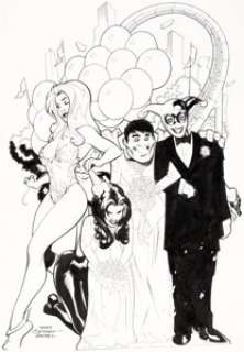 Terry and Rachel Dodson Harley Quinn #18 Original Cover Art (DC, 2002). Featuring Harley, Poison Ivy, -