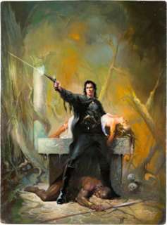 Ken Kelly Solomon Kane Cover Painting Original Art (Baen Book, 1995). The striking cover for the first -