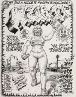 Robert Crumb Weirdo #23 Cover Original Art (Last Gasp, 1988). "This is a killer funnybook, dude!" R. - | Heritage