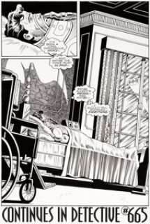 Jim Aparo and Rick Burchett Batman #498 Splash Page 22 Original Art (DC, 1993)....