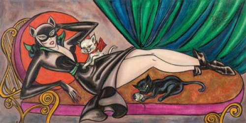 Bob Kane - Catwoman Painting Original Art (c. 1970s)....