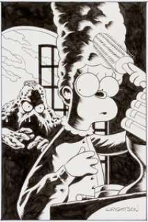 Bernie Wrightson Treehouse of Horror #11 Unpublished Cover Swamp Thing Parody Illustration Original Art (Bongo, 20... | Heritage