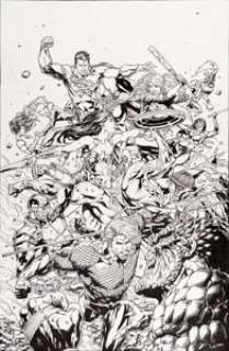 Jason Fabok Justice League vs. Suicide Squad Trade Paperback Original Cover Art (DC, 2017)....