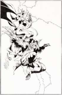 Carlos Pacheco and Art Thibert X-Men #62 Variant Cover Original Art (Marvel, 1997)....