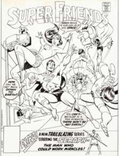 Ramona Fradon and Bob Smith Super Friends #38 Cover Original Art (DC, 1980)....