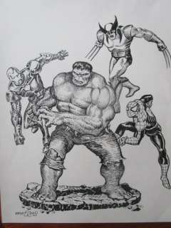 Ernie Chan | SUPER HEROES HULK, IRON-MAN, SPIDERMAN, WOLVERINE - Original Artwork by ERNIE CHAN | Catawiki