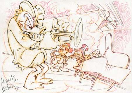 Miguel Sánchez Babiano | Donald Duck - Duck Davis solo - Signed Original Drawing by Miguel Sánchez Babiano - (2023) | Catawiki