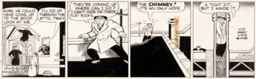 Chester Gould Dick Tracy Daily Comic Strip Original Art dated 2-18-44 (Tribune, 1944).... | Heritage