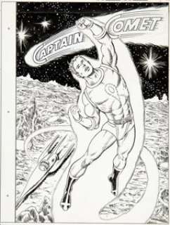 Murphy Anderson Who‘s Who In the DC Universe #8 "Captain Comet" Illustration Original Art (DC, 1991)....