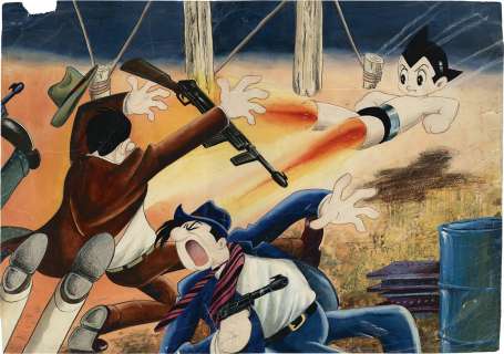 Tezuka Productions Hand-Drawn Color Illustration "Astro Boy (Tetsuwan Atom)" | Mandarake (Big Web)