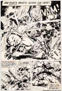Jim Starlin and Klaus Janson Captain Marvel #33 Story Page 5 Captain Marvel and Thanos Original Art (Marvel, 1974)...