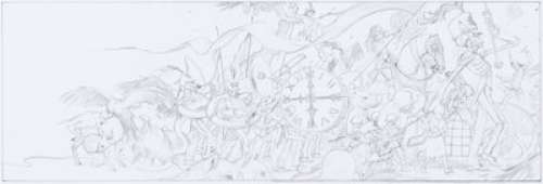 James Jean Black Parade Preliminary Study Original Art (Reprise Records, 2006). Eisner and Harvey award -