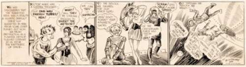 Dick Calkins Buck Rogers #844 Daily Comic Strip Original Art (John F. Dille Co., 1931). Buck, Dale, and -