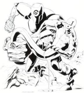 Kevin Nowlan Metamorpho: Year One  #3 Cover Original Art (DC, 2008). Metamorpho is caught in the grips of -