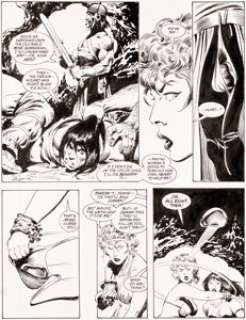 John Buscema Conan the Barbarian Death Covered In Gold #3 Planche 16 (Marvel, 1999). Le Cimmérien et Marni - | Heritage