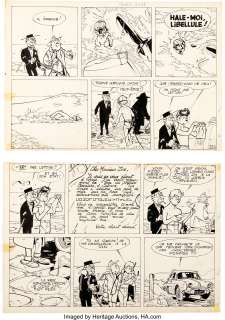 Maurice Tillieux Une Enquête de Gil Jourdan: La Voiture Immergée #3 Planche 23 (Dupuis, 1960).... | Heritage