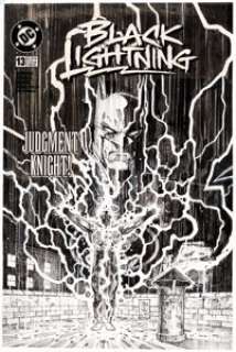 Eddy Newell Black Lightning #13 Cover Original Art (DC, 1996)....