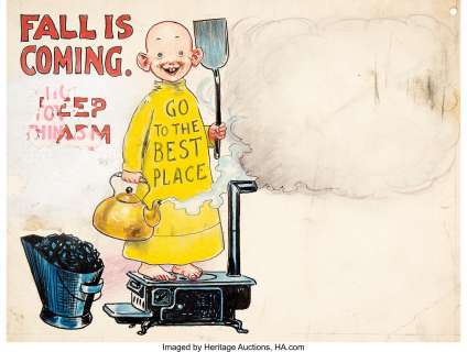 Richard F. Outcault - Yellow Kid Advertising Illustration Original Art (c. 1900-1910s)....