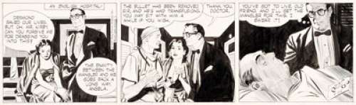 Alex Raymond | Rip Kirby Daily Comic Strip Original Art 4-25-56 (King Features Syndicate, 1956). | Heritage