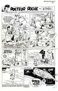 Wasterlain | DOCTEUR POCHE Superbe planche originale à l’encre de chine, | Cornette de St Cyr