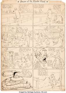 Winsor McCay - Dream of the Rarebit Fiend Sunday Comic Strip dated 10-21-1904 (New York Evening Telegraph, 1904).